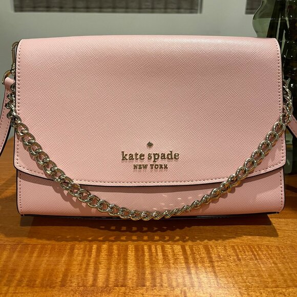 Kate Spade Pink Carson Crossbody Bag with chain - Picture 1 of 15